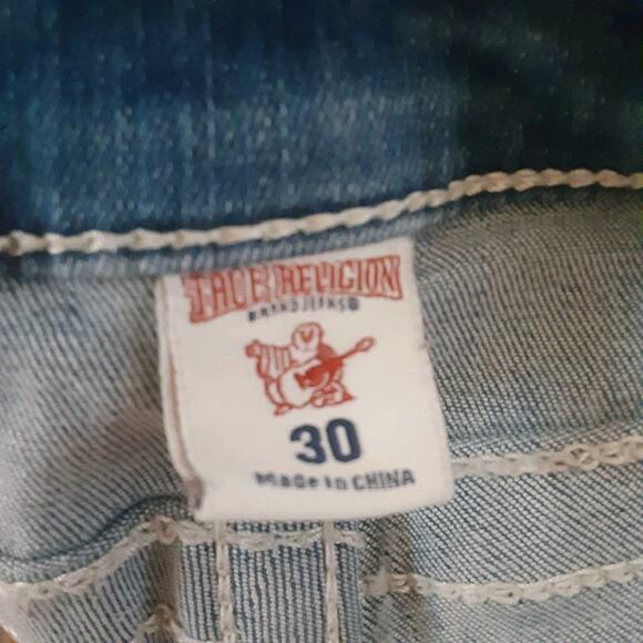 True Religion Jeans Womens Size 30 Skinny Whiskers Flap Pockets Stretch - Picture 3 of 9